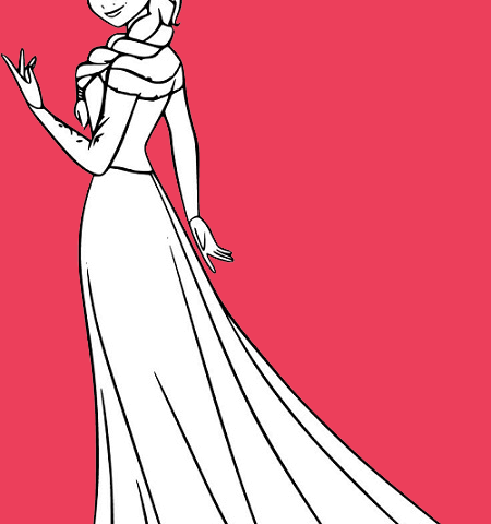 tranh to mau cong chua elsa