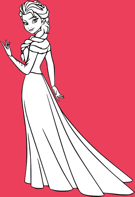 tranh to mau cong chua elsa